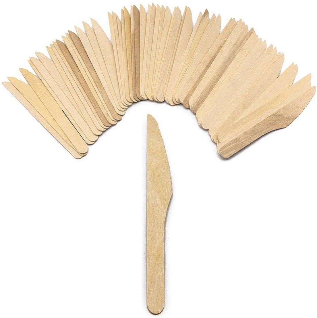 wooden disposable cake knife pack of 100 16cms Wooden Dessert Knife Set