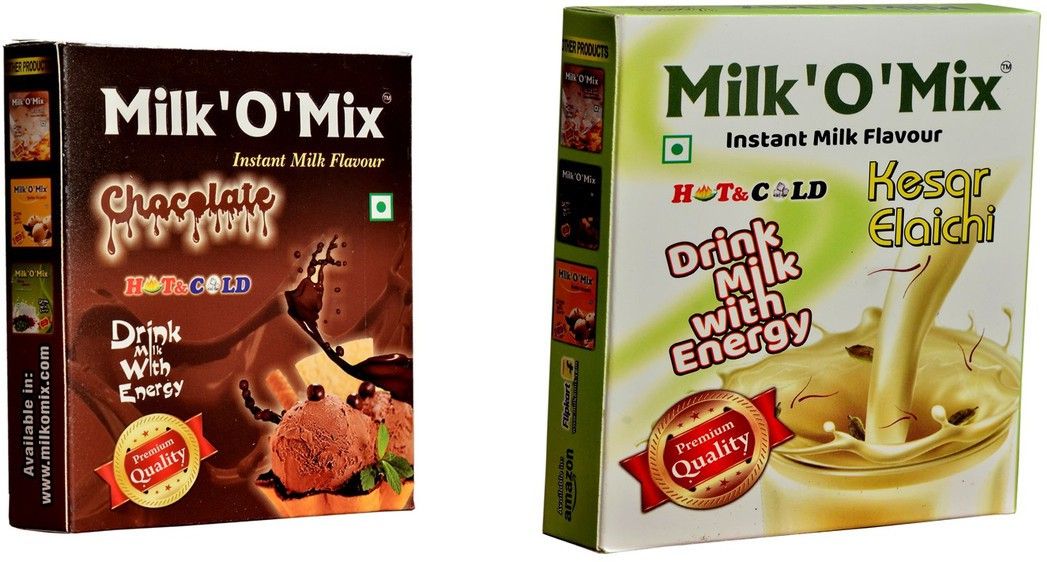 milk'o'mix Juice Mix Powder Chocolate and Kesar Elichi - (150gx2)-picture-22