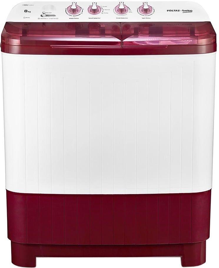 8 kg Semi Automatic Top Load White, Maroon-image-48