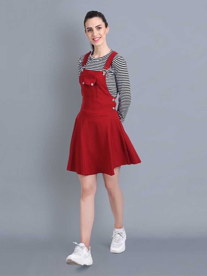 annectant Women Red Dungaree-picture-20
