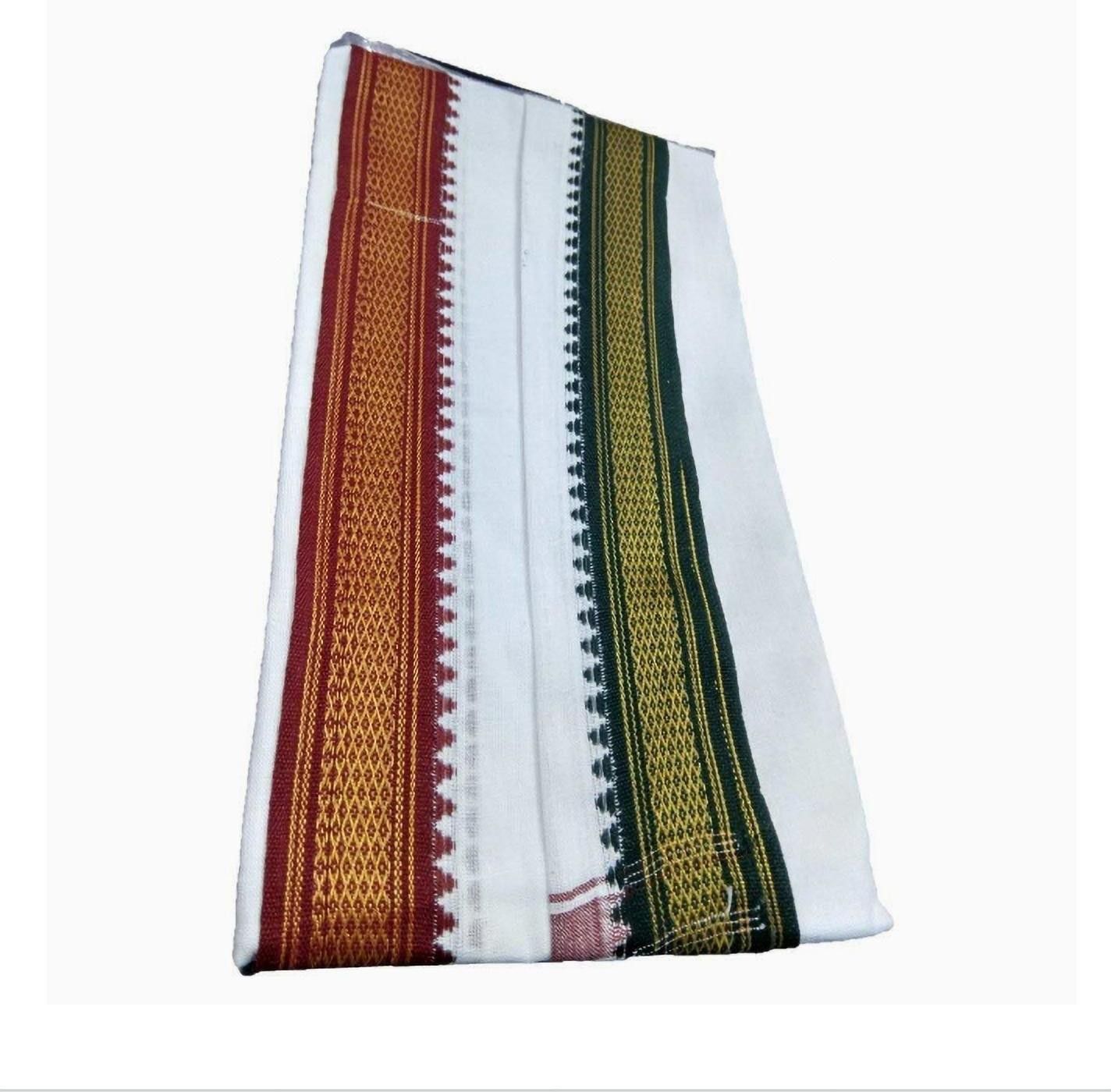 Woven Cotton Blend Men Multicolor Scarf