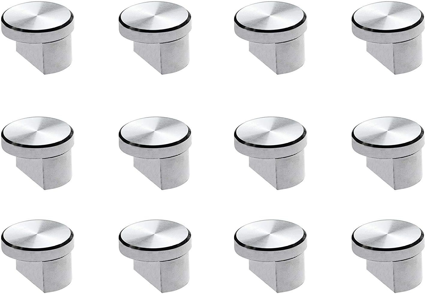 atlantic Fully Brass Half Round Mirror Glass Bracket Holder 12mm | Chrome Finish | Wall Mounted | Pack of 12 Piece Brass Glass Holder-picture-22