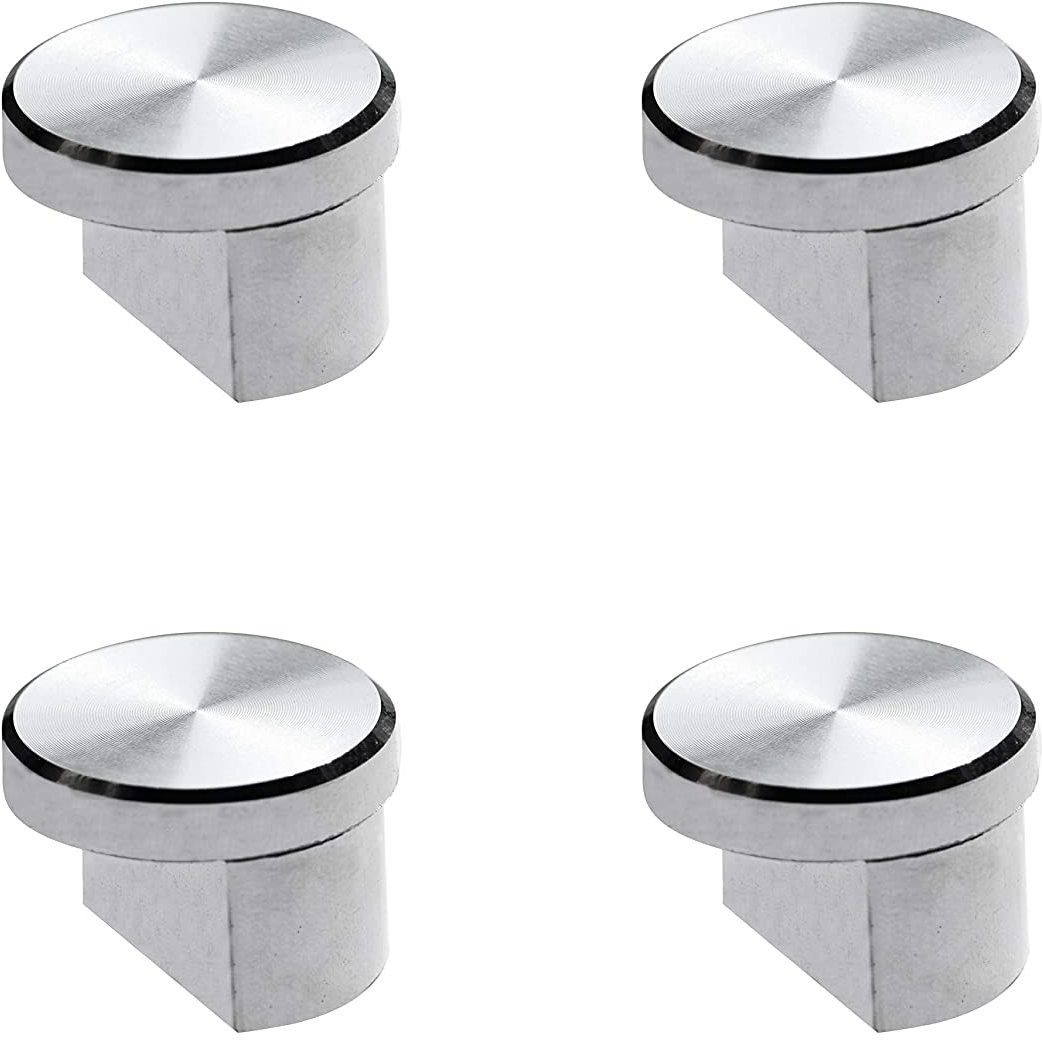 atlantic Fully Brass Half Round Mirror Glass Bracket Holder 12mm | Chrome Finish | Wall Mounted | Pack of 4 Piece Brass Glass Holder-picture-20