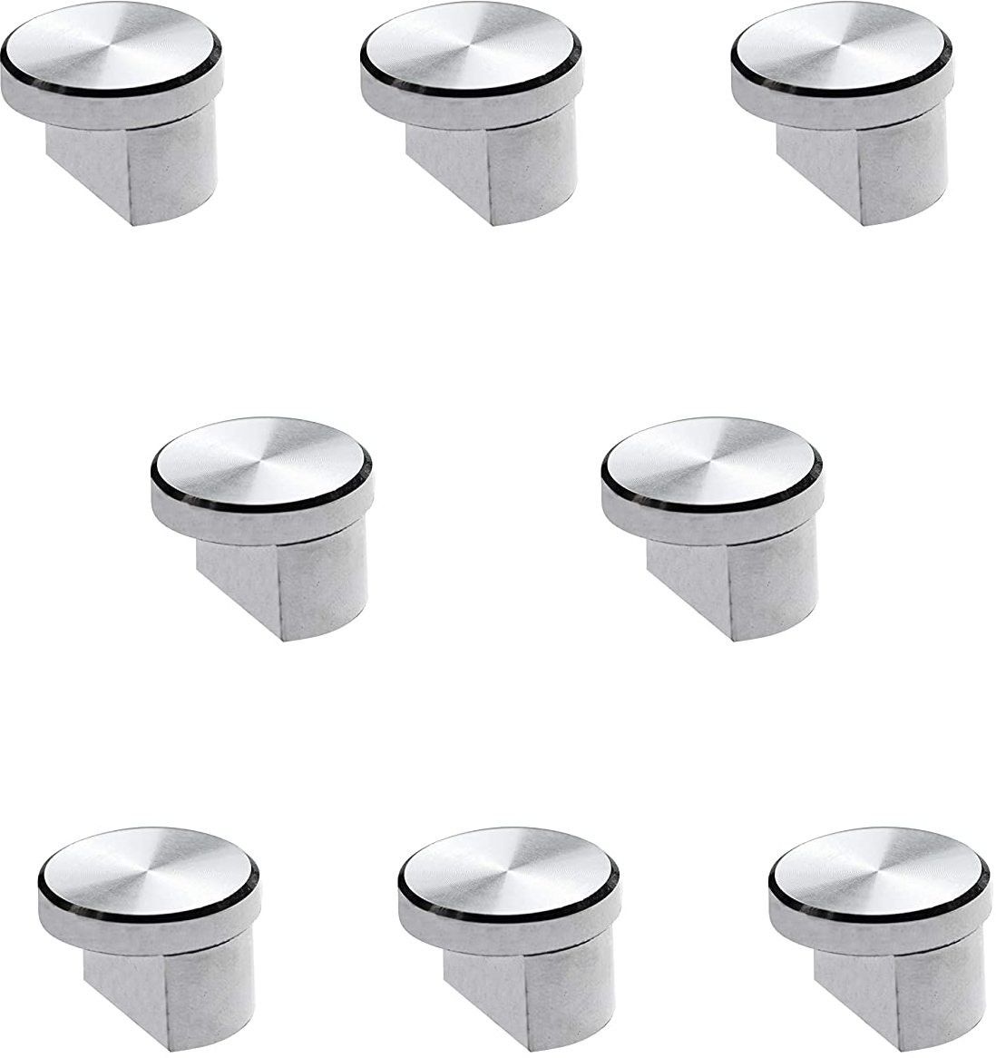 Fully Brass Half Round Mirror Glass Bracket Holder 12mm | Chrome Finish | Wall Mounted | Pack of 8 Piece Brass Glass Holder-image-42