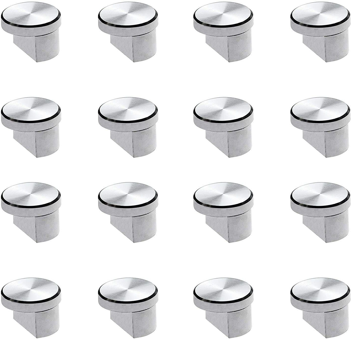 atlantic Fully Brass Half Round Mirror Glass Bracket Holder 12mm | Chrome Finish | Wall Mounted | Pack of 16 Piece Brass Glass Holder-picture-21