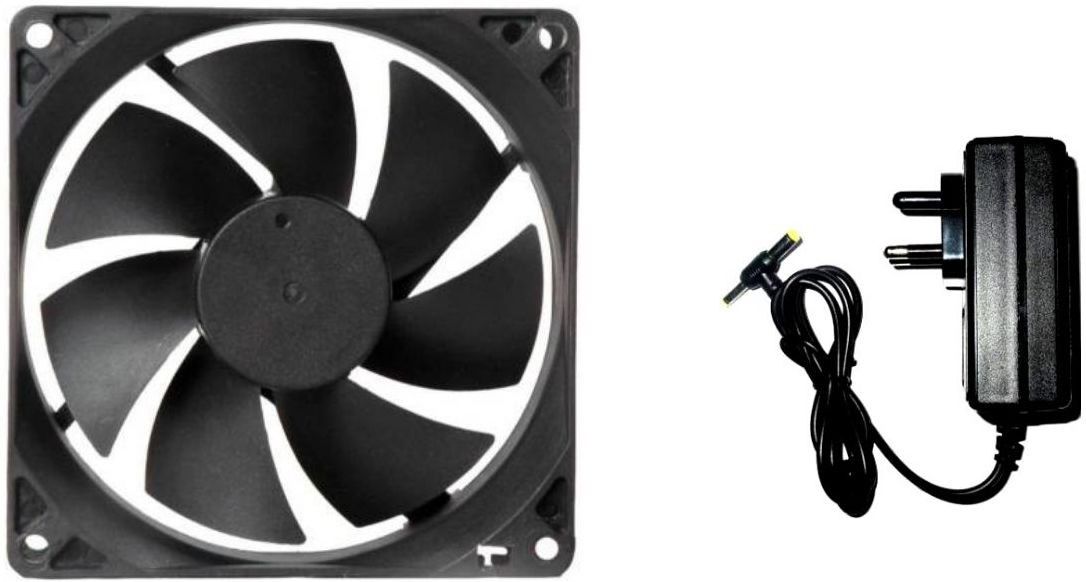 TechSupreme DC FAN 1 Cabinet Fan - 80X80X25MM (12 VOLT) Cooler with 12v/2 AMP Adaptor SMPS Cooler Cooler-image-40