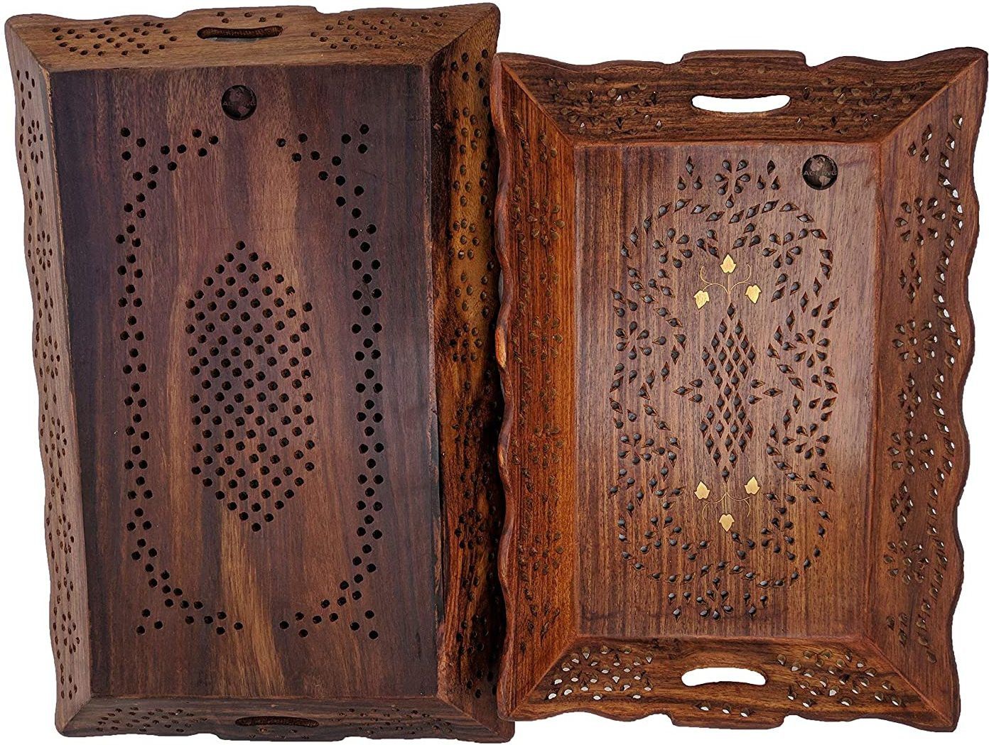 Tray| Serving Tray| Multipurpose Tray| Tray set of 2| Office Tray| Plate | Kitchen Tray| Tray set| Tray wooden| Gift item Tray-image-41