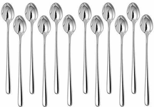 Long Handle Spoons 12 Stainless Steel Table Spoon, Ice Tea Spoon, Tea Spoon, Ice Tea Spoon Set-image-39