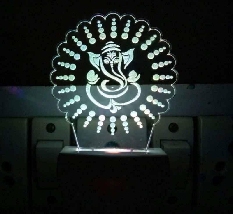 3D Illusion LED Light Night Lights for 7 Colors Led Changing Lighting Bedroom Decoration Decorative Lighting Gifts for Boys Girls Kids Baby Friends GOD GANESHJI ( GANPATI BAPPA ) Night Lamp ( 5 cm, Multicolor ) Night Lamp-image-49