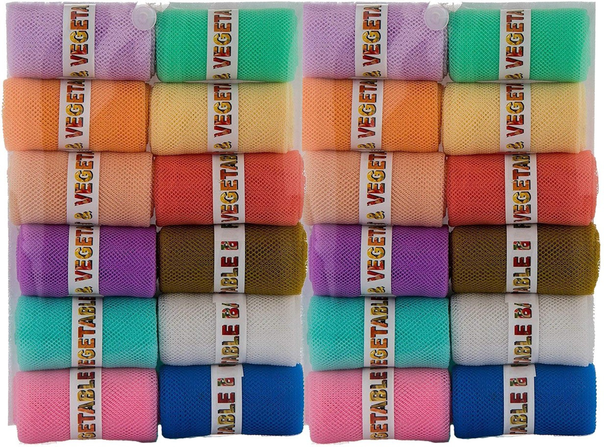 ganapati Fridge Net Bag For Vegetable & Fruit Storage, Reusable, Washable, Multipurpose Organizer Mesh Bag with Zip Pack of 24 Storage Bag Pack of 24 Grocery Bags image 1