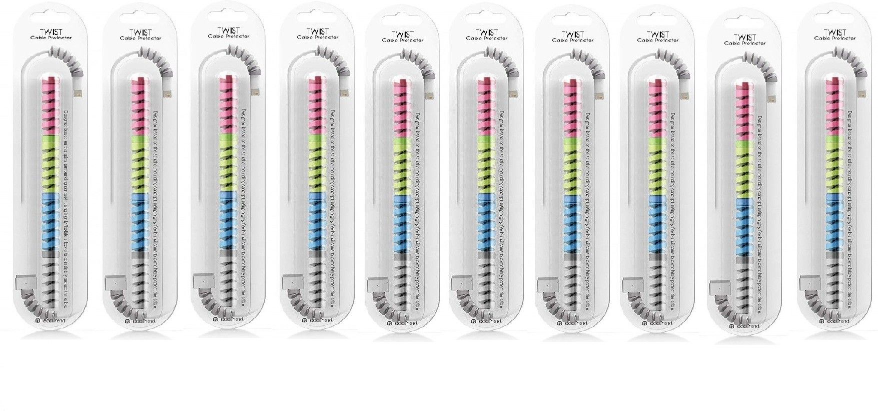 Jape Spiral Charger Cable Protector Data Cable Saver Charging Cord Protective Cable Cover Colourful Combo Pack of 10 Cable Protector-image-49