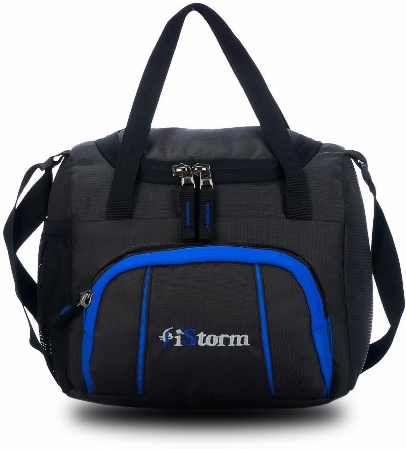 Spice Lunch Bag Black and Royalblue Zip Small Travel Bag
