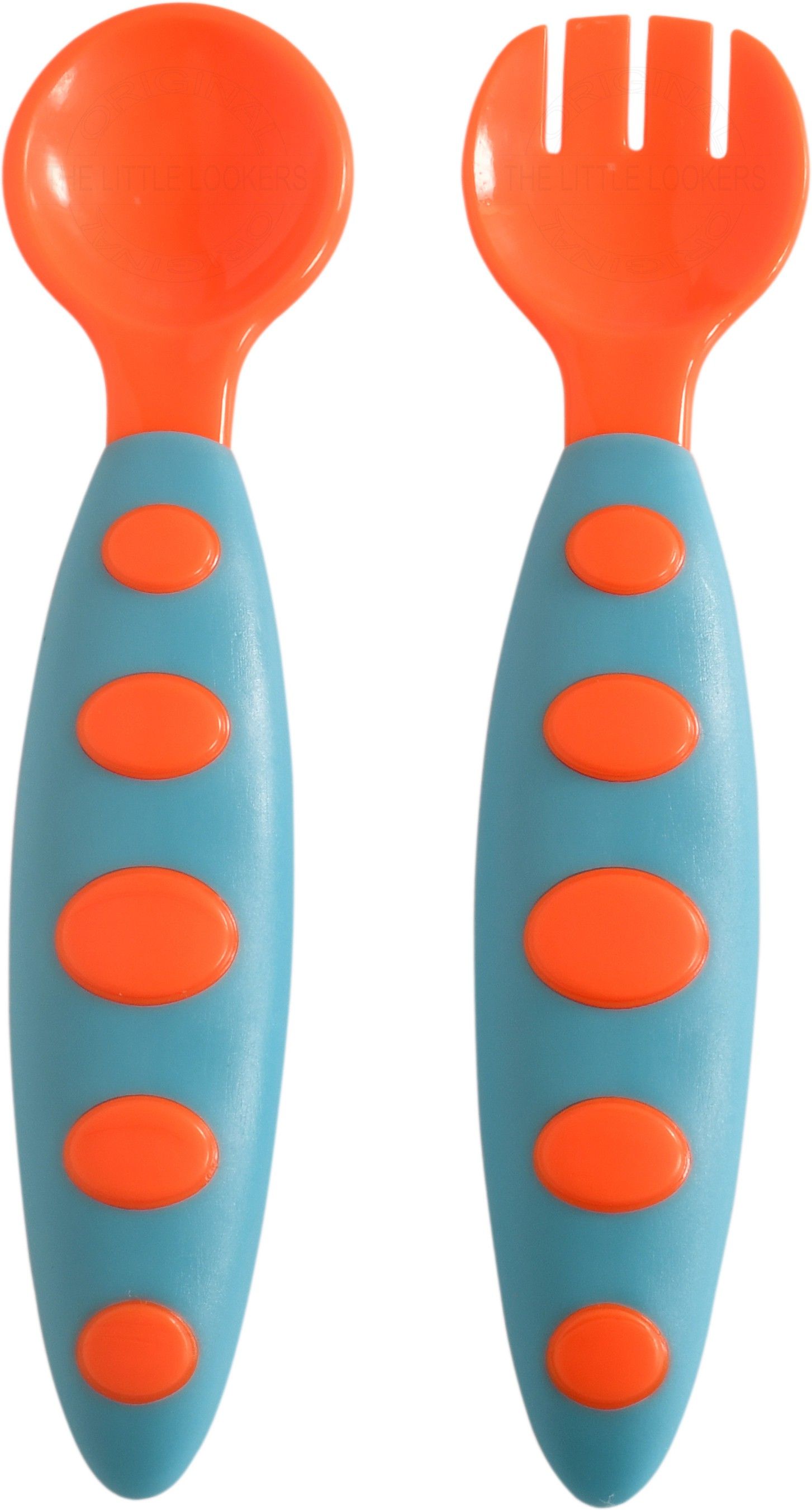 BPA Free Food Grade Plastic Easy Grip Spoon and Fork Set| Colorful Tableware/Attractive Cutlery Set for Kids/Babies/Toddlers/Boys/Girls (Pack of 1-Set of 2- Silicone-image-30