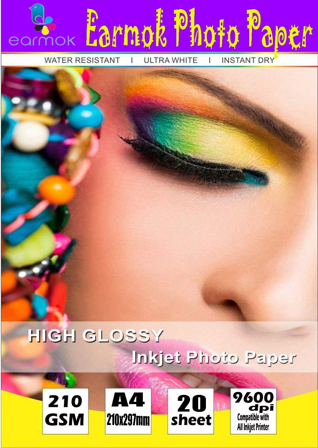 earmok Eco Plus 210 GSM Photo Paper Water Resistant Quick Drying High Glossy Inkjet Photo Paper A4 210 GSM A4 Photo Paper Set of 1-20 Sheets Unrule A4 Size 210 gsm Photo Paper-picture-39
