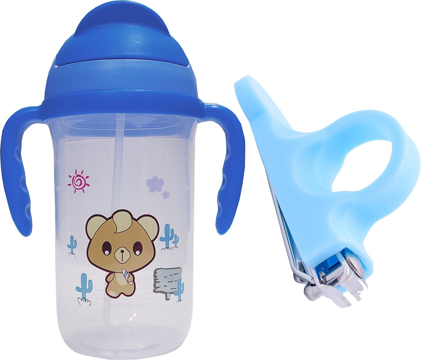Eco-friendly Baby Water Bottle 350ml With Straw Children Kettle Drinkware And Baby Nail Cutter-image-45