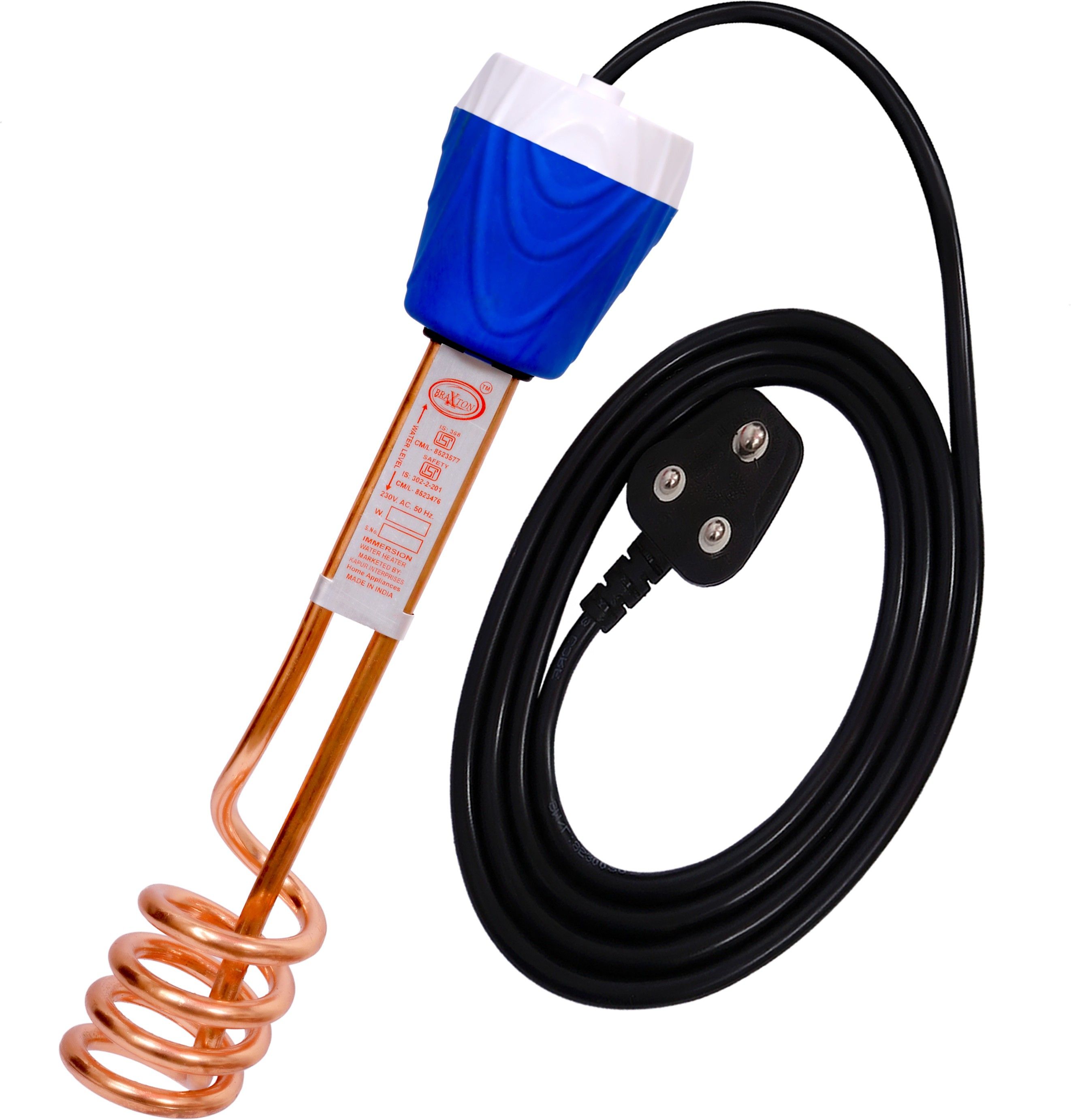Shock-Proof & Water-Proof Copper Blue PBC-15 1500 W Immersion Heater Rod-image-40