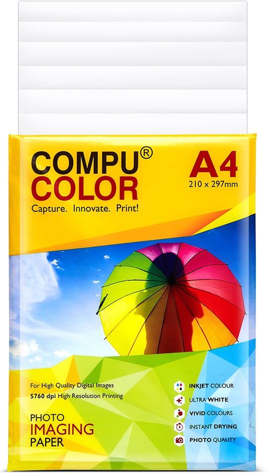 compu color ULTRA Lustre Paper 250GSM (A4 size, 20 sheets, 210x297mm) Unruled A4 250 gsm Photo Paper-picture-17