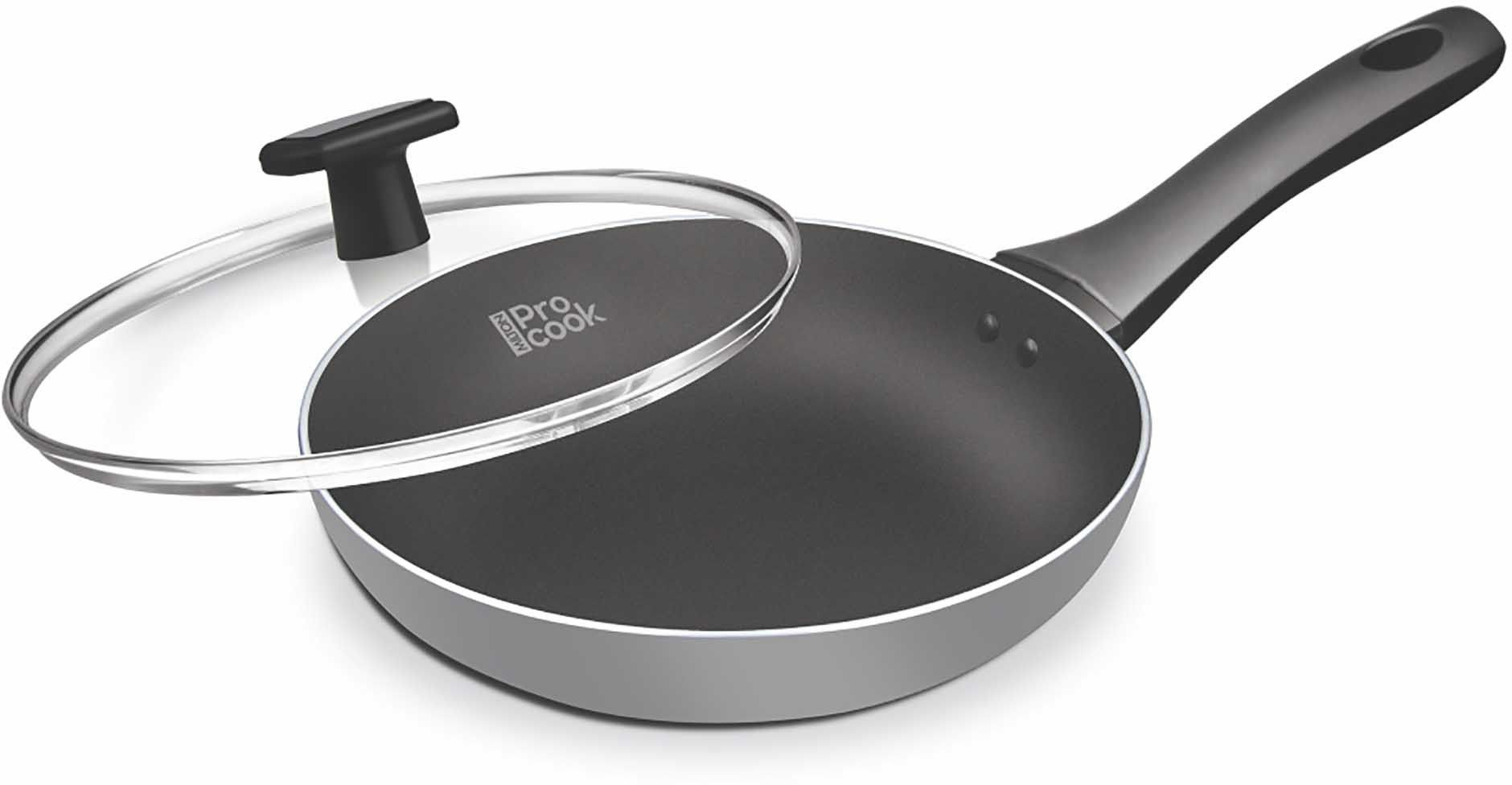 Pro Cook Black Pearl Induction Fry Pan with Glass Lid Fry Pan 26.6 cm diameter with Lid 2.2 L capacity-image-47