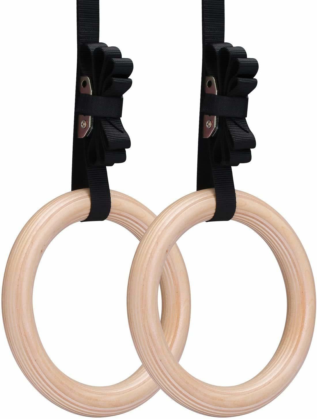 Gymnastic Rings|1000 lbs Capacity|14.5ft Adjustable Buckle Straps Pilates Ring