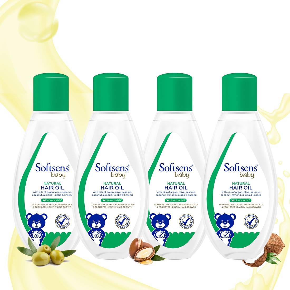 Softsens Baby, Natural Hair Oil, Enriched With Natur
