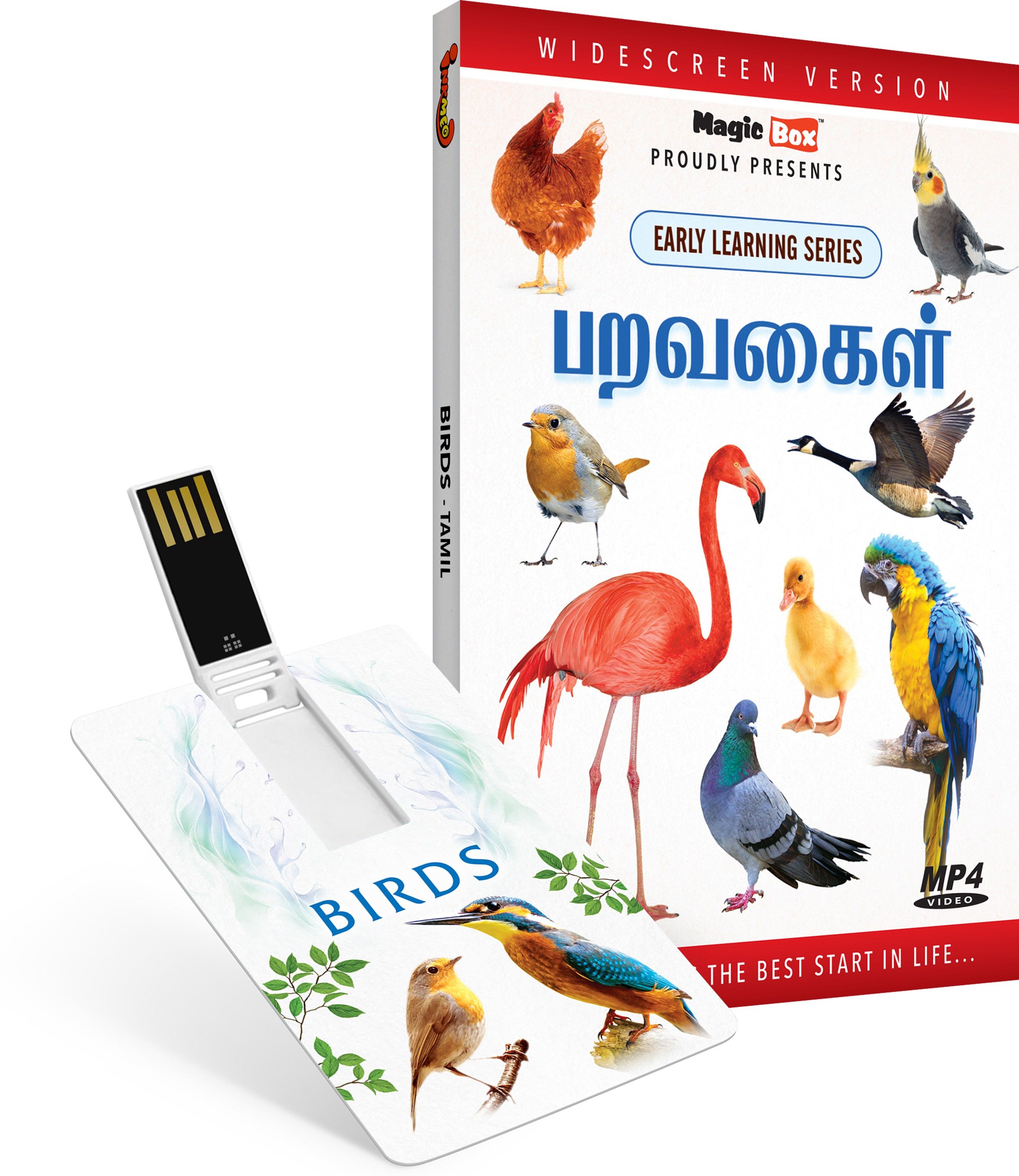 inkmeo Movie Card - Birds - Tamil - Learn about more than 65 Birds - 8GB USB Memory Stick - High Definition(HD) MP4 Video-picture-18