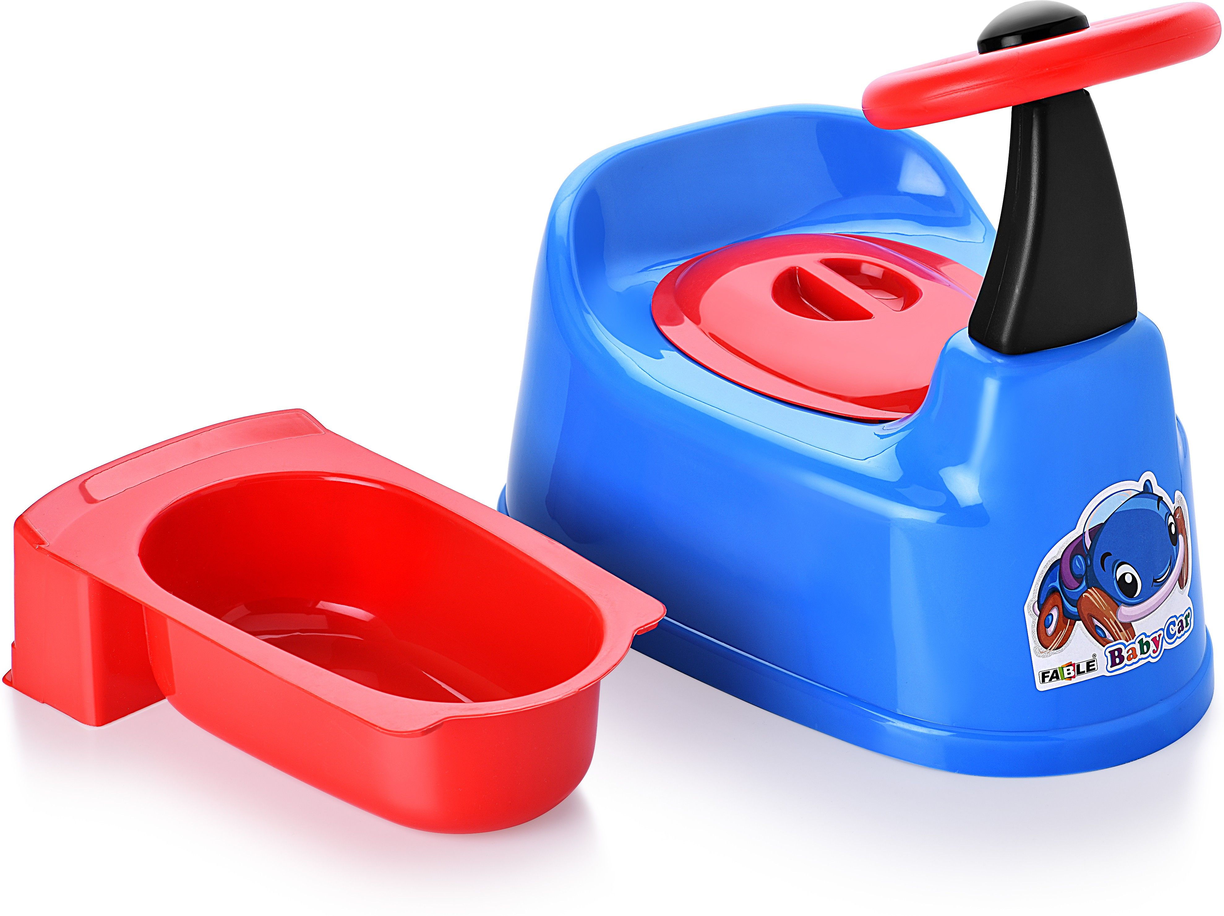 Car Style Potty Toilet Trainer Seat/Chair with Removable Tray,Closing Lid and High Back Support for Toddler Boys Girls (Age 6 Months to 3 Years) Potty Seat