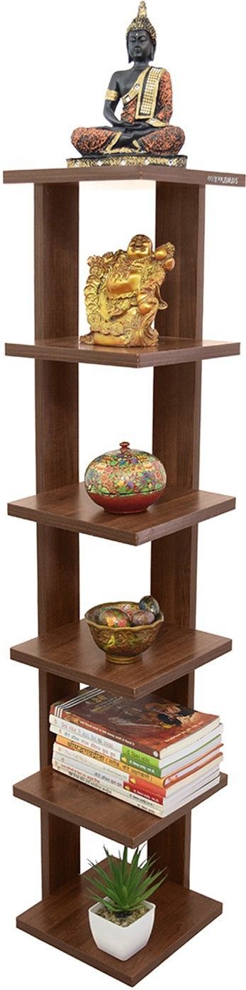 Oakville Elva Corner Engineered Wood Open Book Shelf-image-1