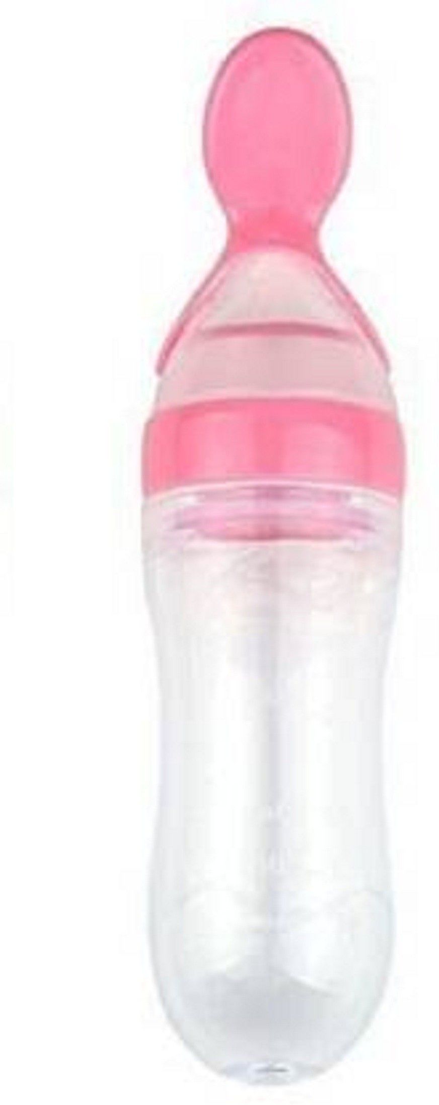 Baby Squeeze Spoon Feeder Bottle for Infants - Rice |Vegetable Paste Milk Food In Multi-color- Silicone-image-42