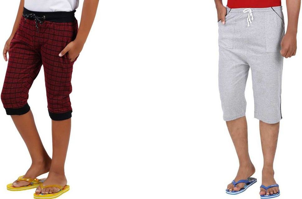 wellfitlook Checkered, Solid Men Three Fourths-picture-21
