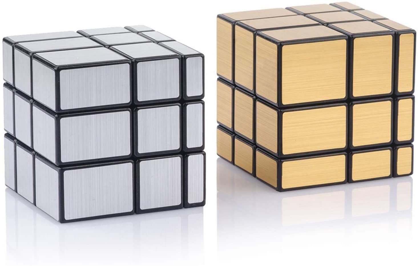 d eternal Mirror Combo Set, Mirror Blocks 3x3x3 Mirror Speed Cube Bundle Mirrored Cube Puzzle Silver Gold Pack of 2-picture-14