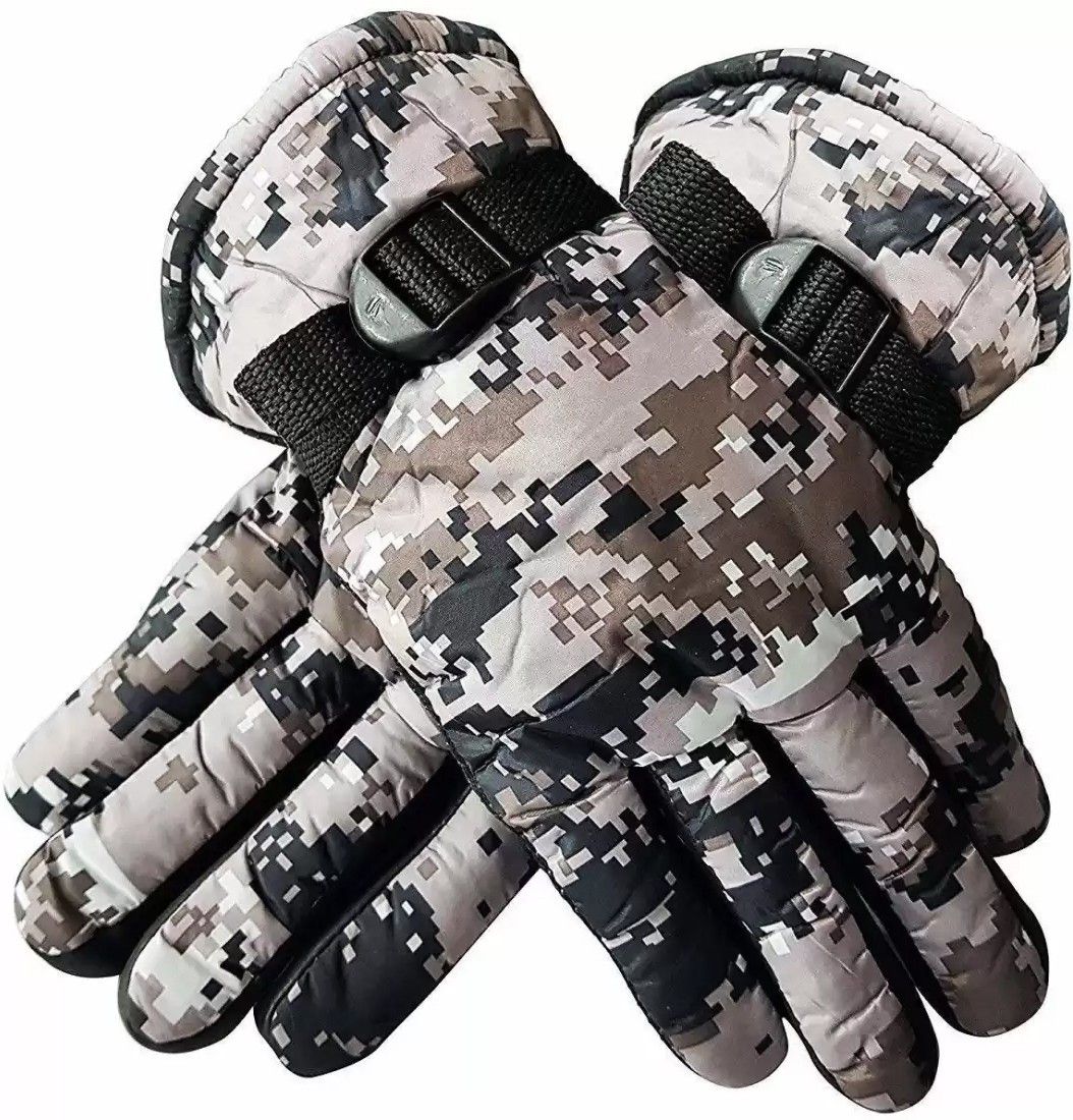 Checkered Winter Men Gloves-image-16