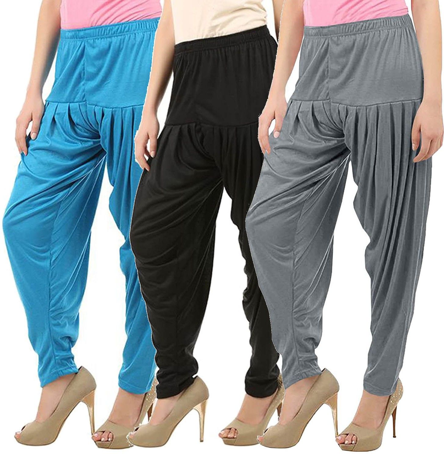 just try fashion Viscose Rayon Solid Patiala-picture-25