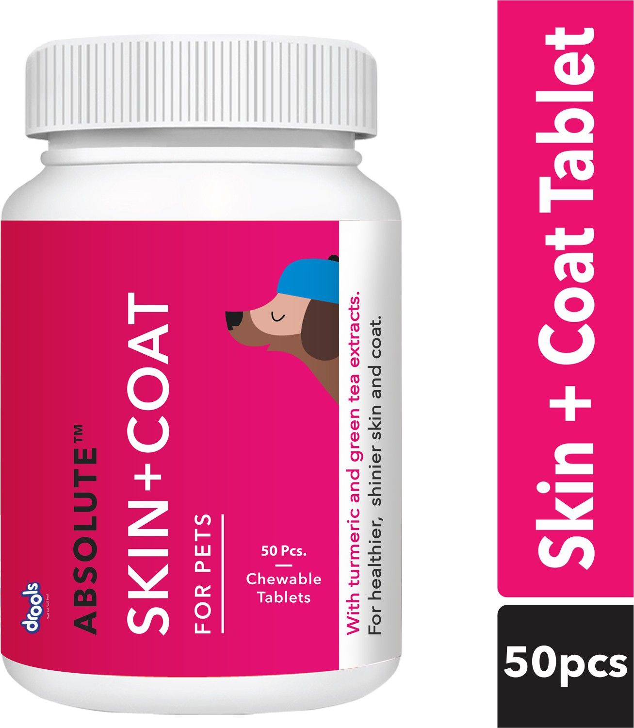 drools Skin and Coat Tablet - 50 Pieces Pet Health Supplements-picture-25