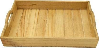 Wooden Beautifull Handcrafted Serving Tray ( White Wood )tray Tray-image-0