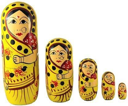 khilauna Urban Hawker wooden Doll Toy-pack of 5-picture-20