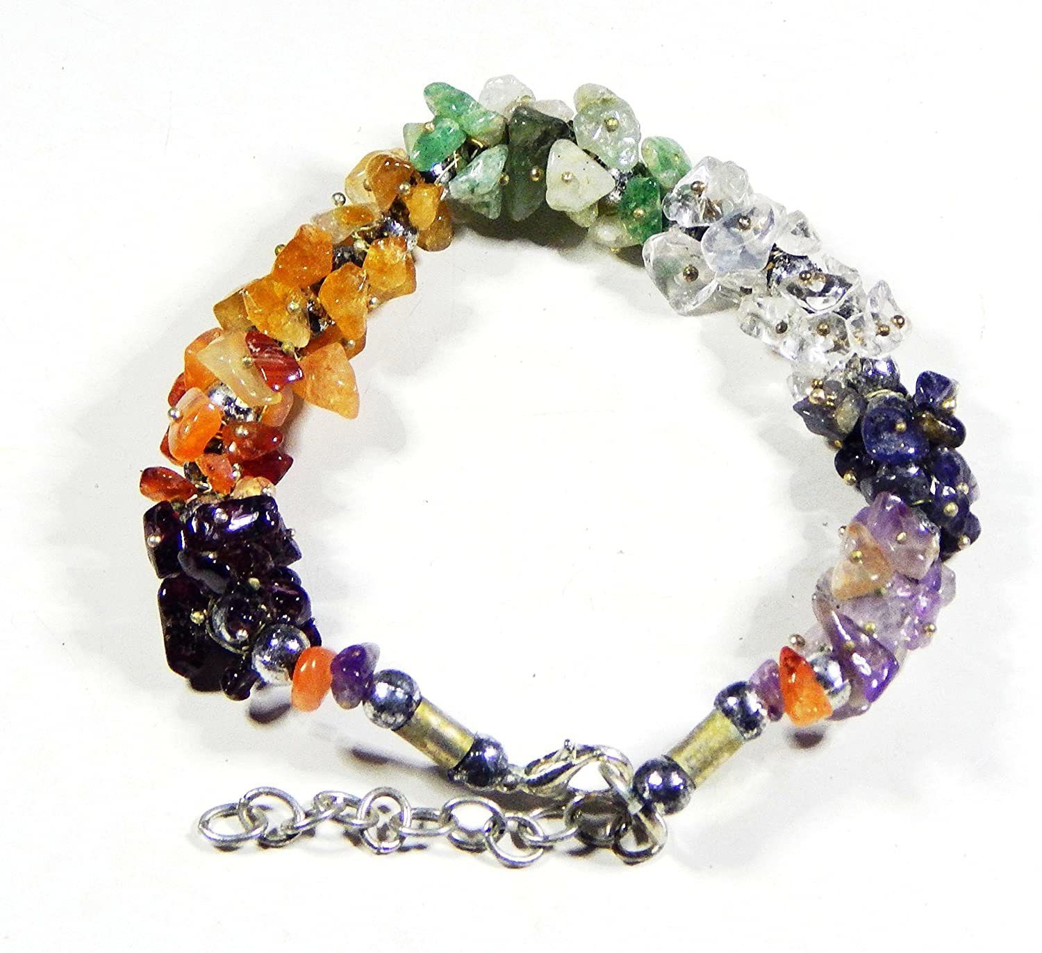 Beautiful Navratna Gemstone Bracelet Best Quality Nine Gems stone Regular Round Crystal Stone-image-34