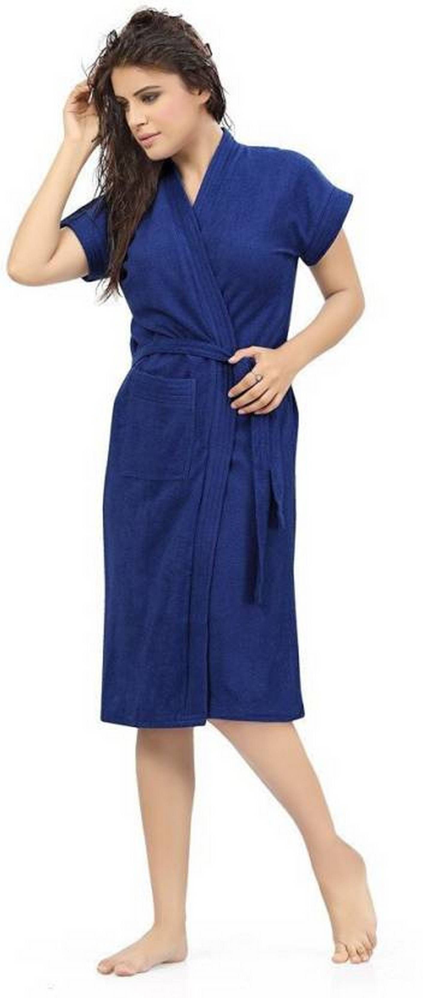 ddh Blue Free Size Bath Robe-picture-17
