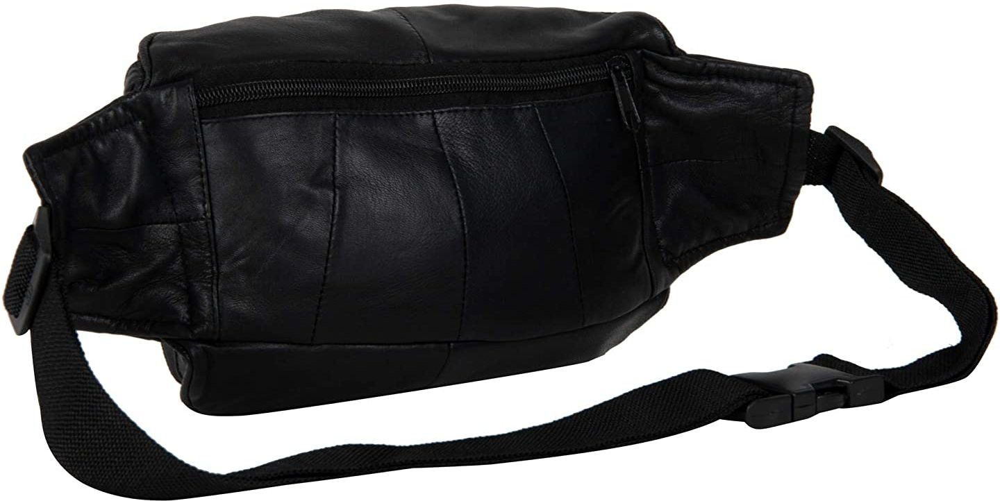 RS ENTERPRISES Multipurpose Bag Black Pure Leather Stylish Waist Pouch(Black) Waist Bag-image-15