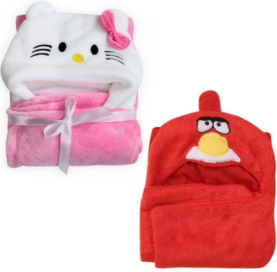 Printed Single Hooded Baby Blanket for Mild Winter-image-34