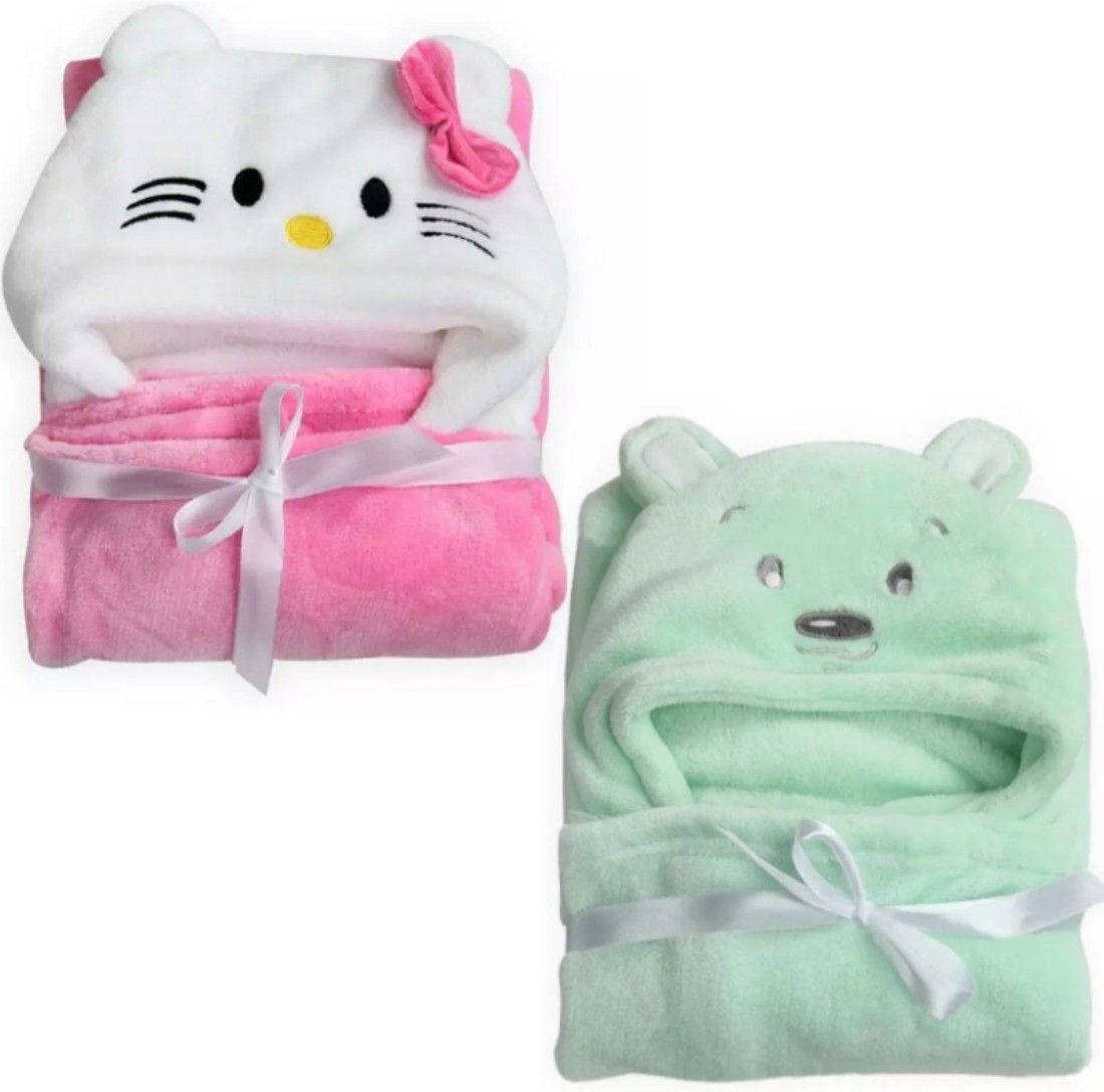 brandonn Printed Single Hooded Baby Blanket for Mild Winter-picture-25