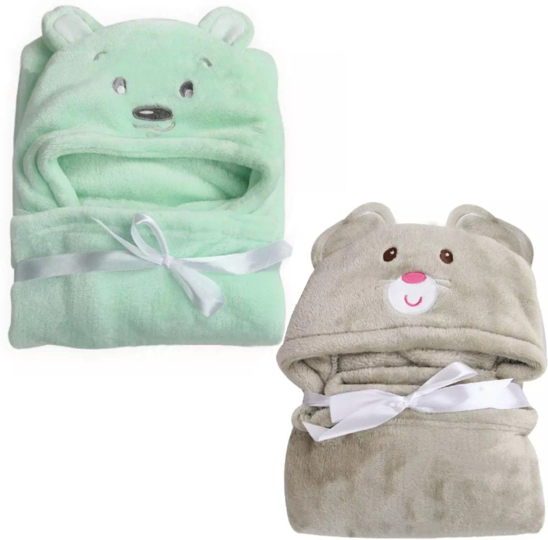 brandonn Printed Single Hooded Baby Blanket forMild Winter-picture-23