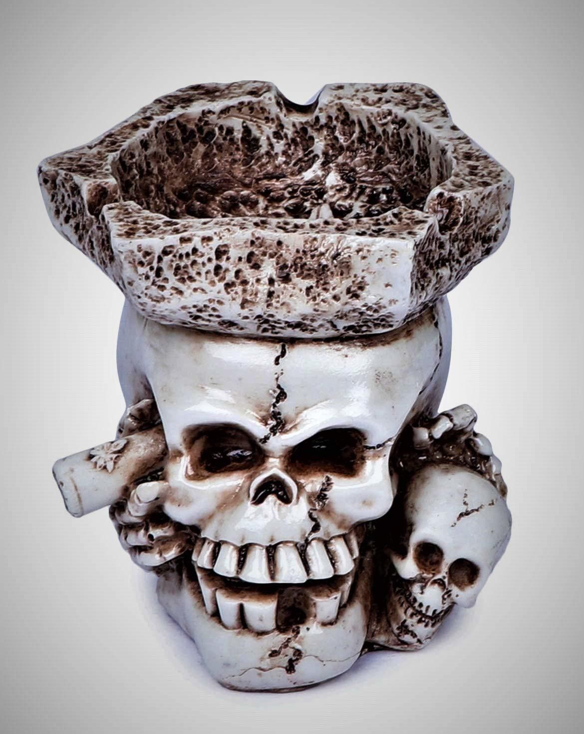 Creation Skull White Polyresin Ashtray-image-46