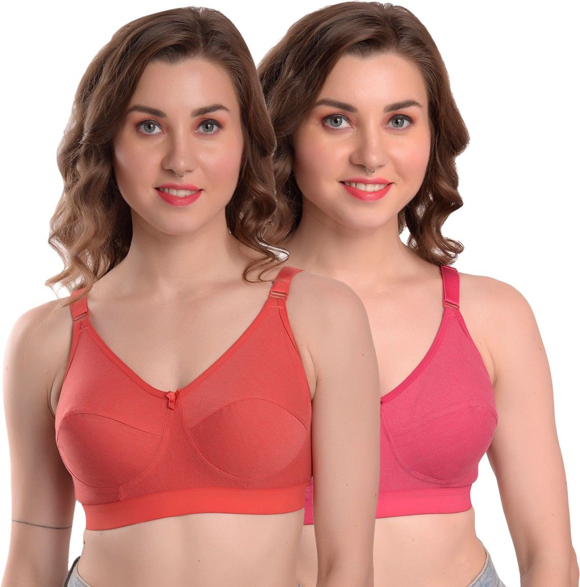 Pack of 2 Women Minimizer Non Padded Bra-image-14