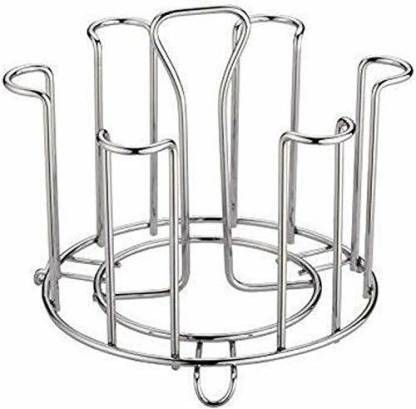 Tumbler / for Kitchen/Dining Table (Nickel Chrome) ,Regular Steel Glass Holder