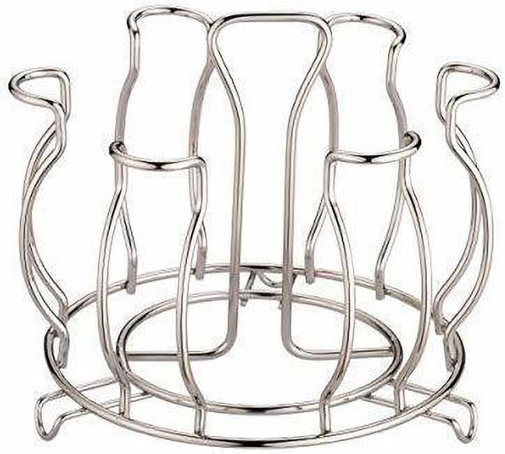 Stainless Steel Glass Stand/Tumbler Holder/Glass Holder for Kitchen/Dining Table (Nickel Chrome) Lotus Shape Stainless Steel Glass Holder Steel Glass Holder