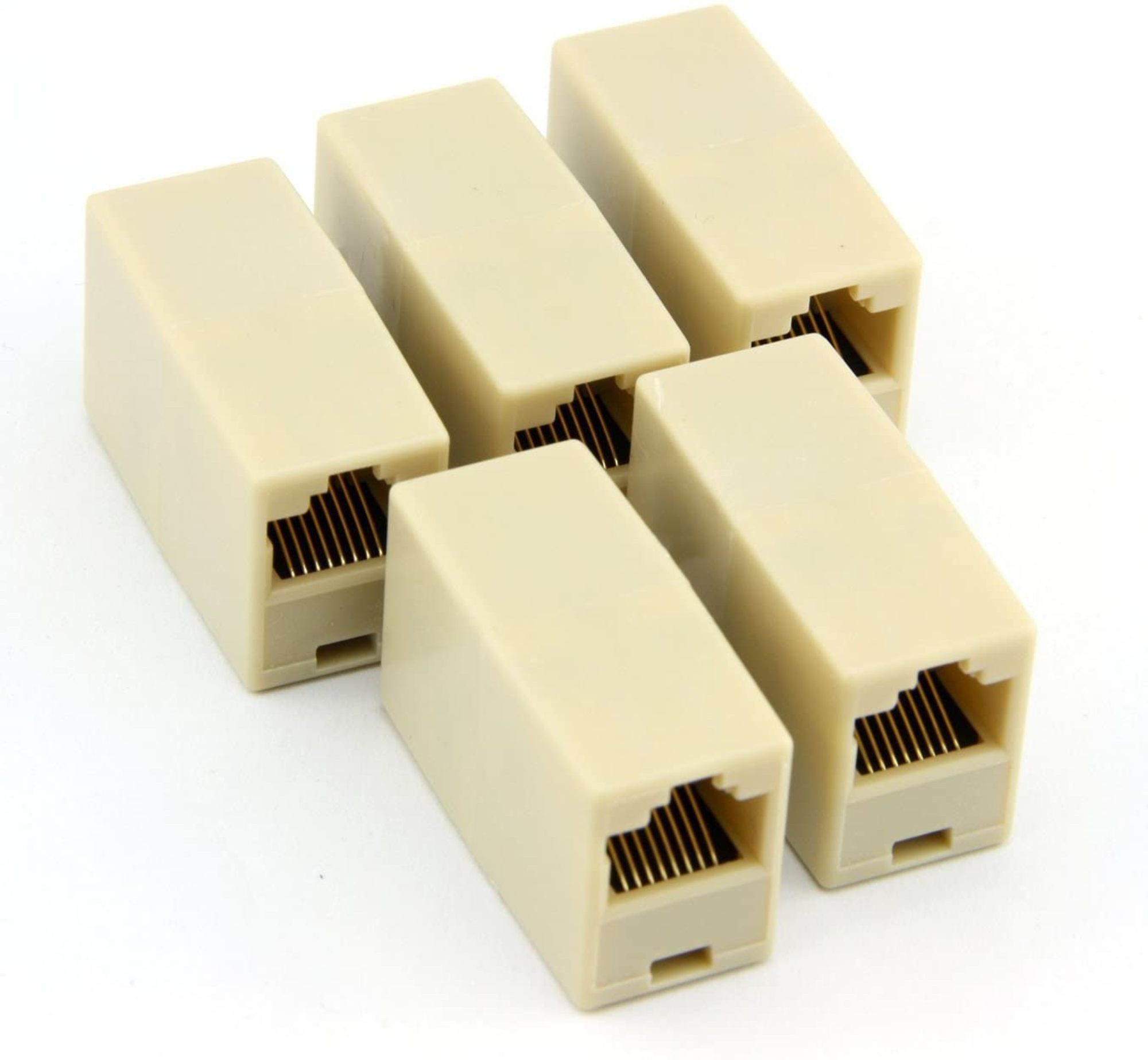 Sadow RJ45 Straight Network Cable Ethernet LAN Coupler Jointer Adapter Connector Extender Cat5, Cat6 (PAck of 5) Lan Adapter-image-9