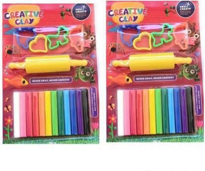 Two Set Of Play And Learn Clay For Kids ( MULTICOLOR)-image-2