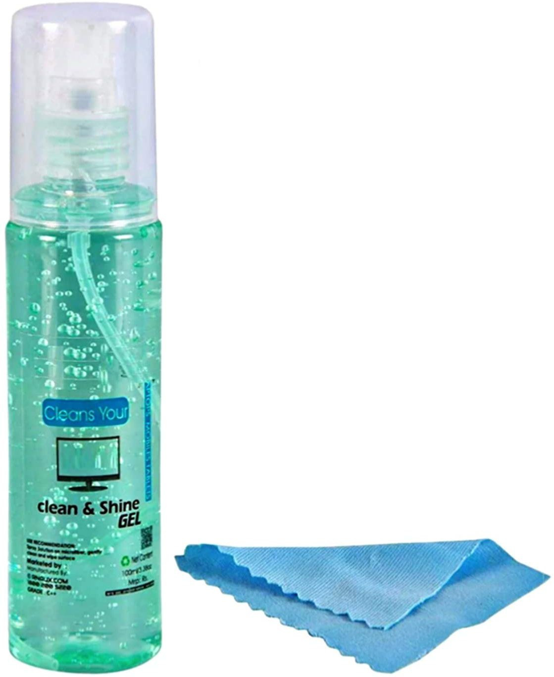 Jape Clean & Shine Gel Multi-Purpose LCD/LED Cleaning Kit, Liquid Solution with Cloth to Clean Mobile/Laptop Screen, Computer, Tab, LCD Display, Camera (100 ml) for Computers, Laptops, Mobiles image 1