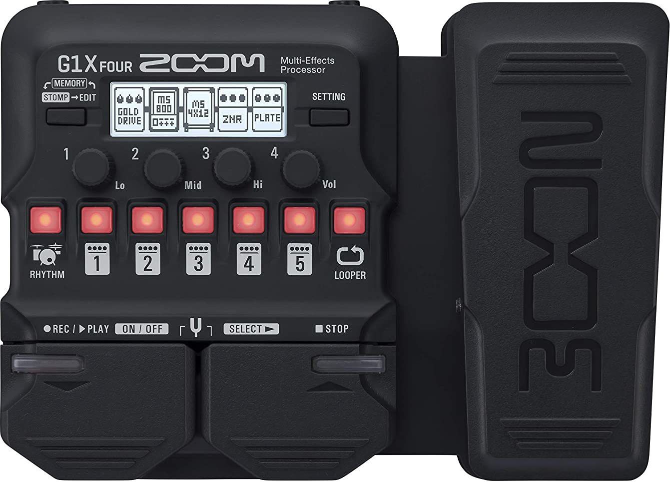 G1X Four Multi-effects Processor with Expression Pedal without adapter (Black) Guitar Processor-image-5