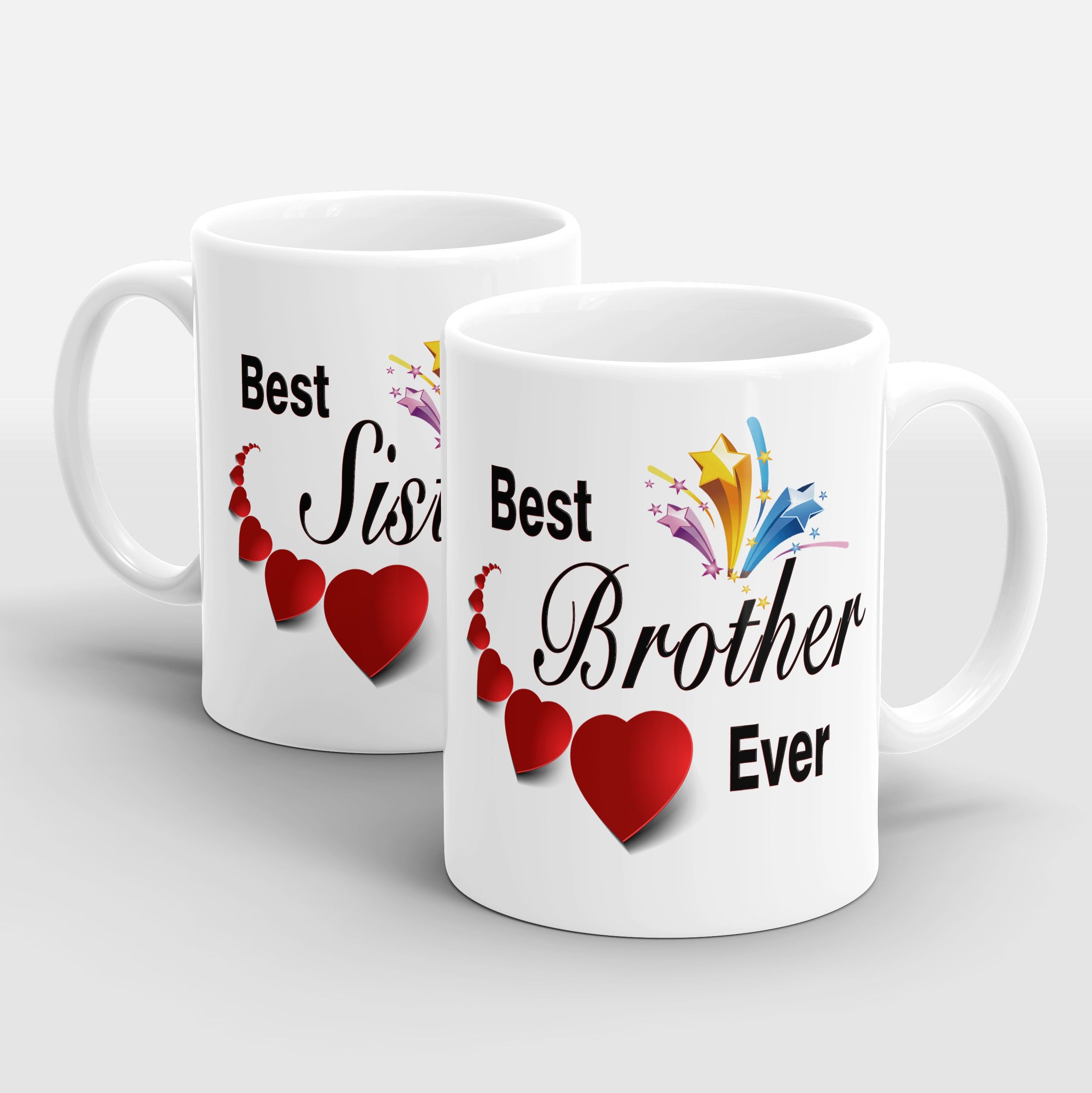 Best Sister & Best Brother Printed Ceramic Coffee Mug-image-48